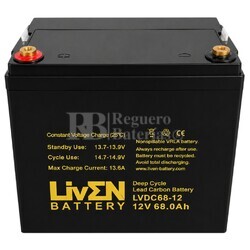 Bater�a Liven Battery LVDC68-12 | 12 voltios 68 amperios Ciclo Profundo